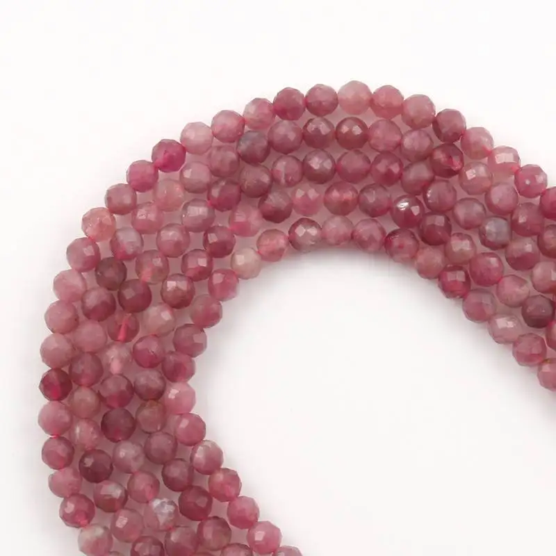 Бусины Из Натурального Розового турмалина 2/3/4/15 дюймов | Украшения и аксессуары
