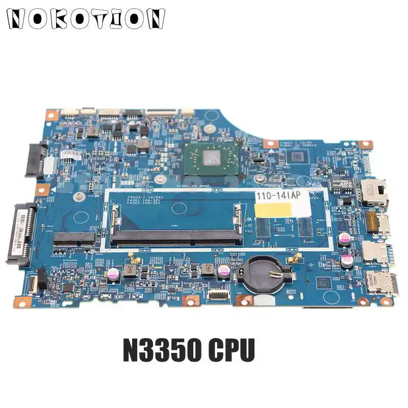 

NOKOTION For Lenovo IdeaPad 110-14IAP Laptop motherboard LV114A_MB 15270-1 448.08A03.0011 SR2Z7 N3350 CPU