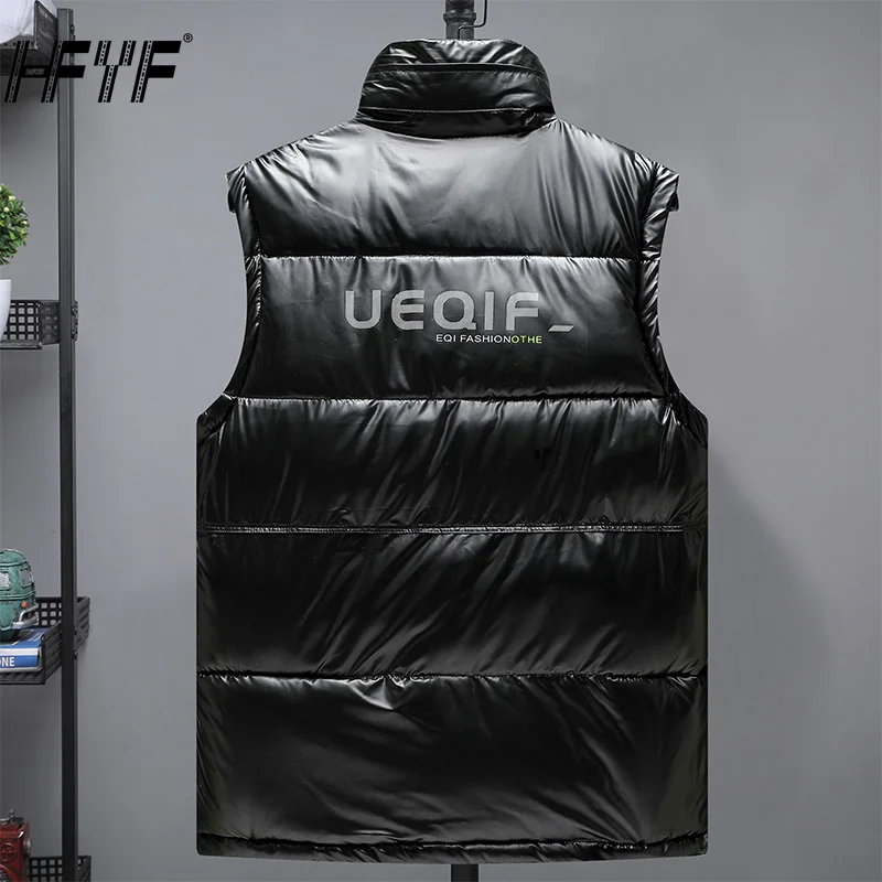 HFYF 5XL Sleeveless Parkas Men Vest Jacket Winter Fashion Autumn Hip Hop Streetwear Jackets Male Oversize Loose Japanese Casual