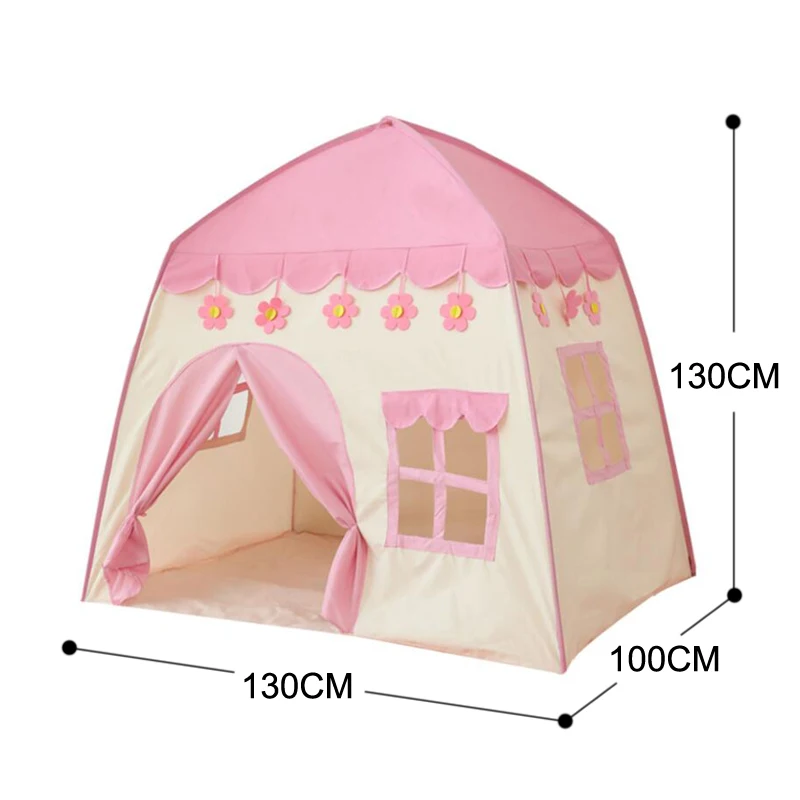 

Kids Indoor Outdoor Castle Tent Baby Princess Game House Flowers Blossoming Boy Girl Oversized House Folding Game House Gifts