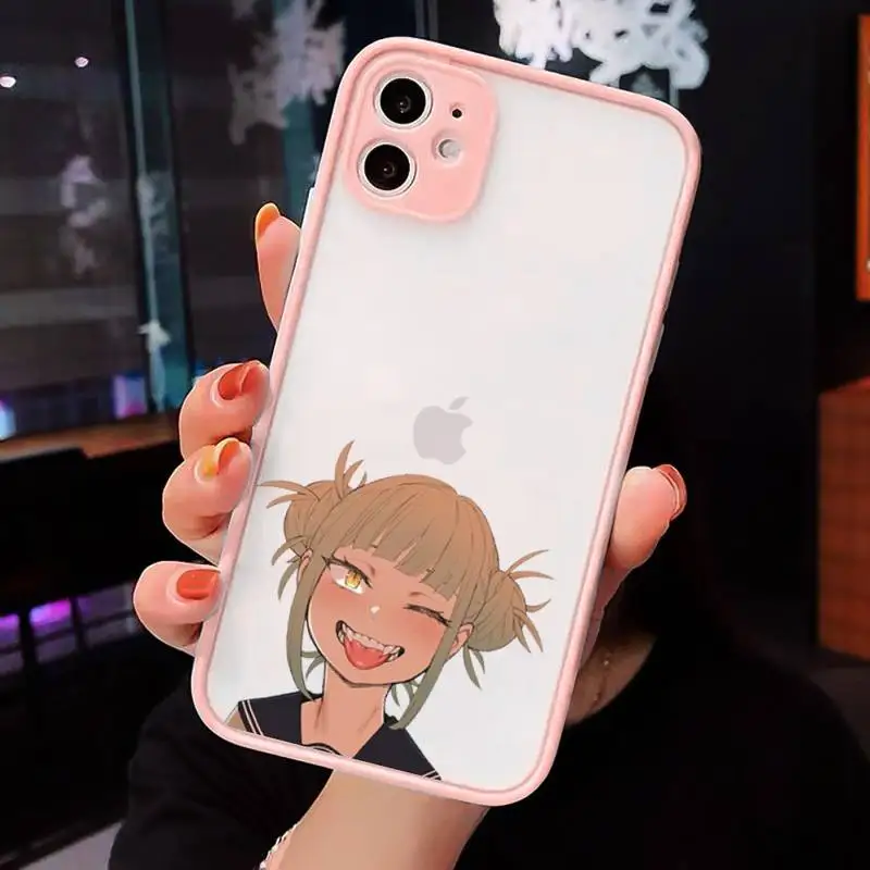 

My Hero Academia anime Himiko Toga Phone Cases matte transparent For iphone 7 8 11 12 plus mini x xs xr pro max cover