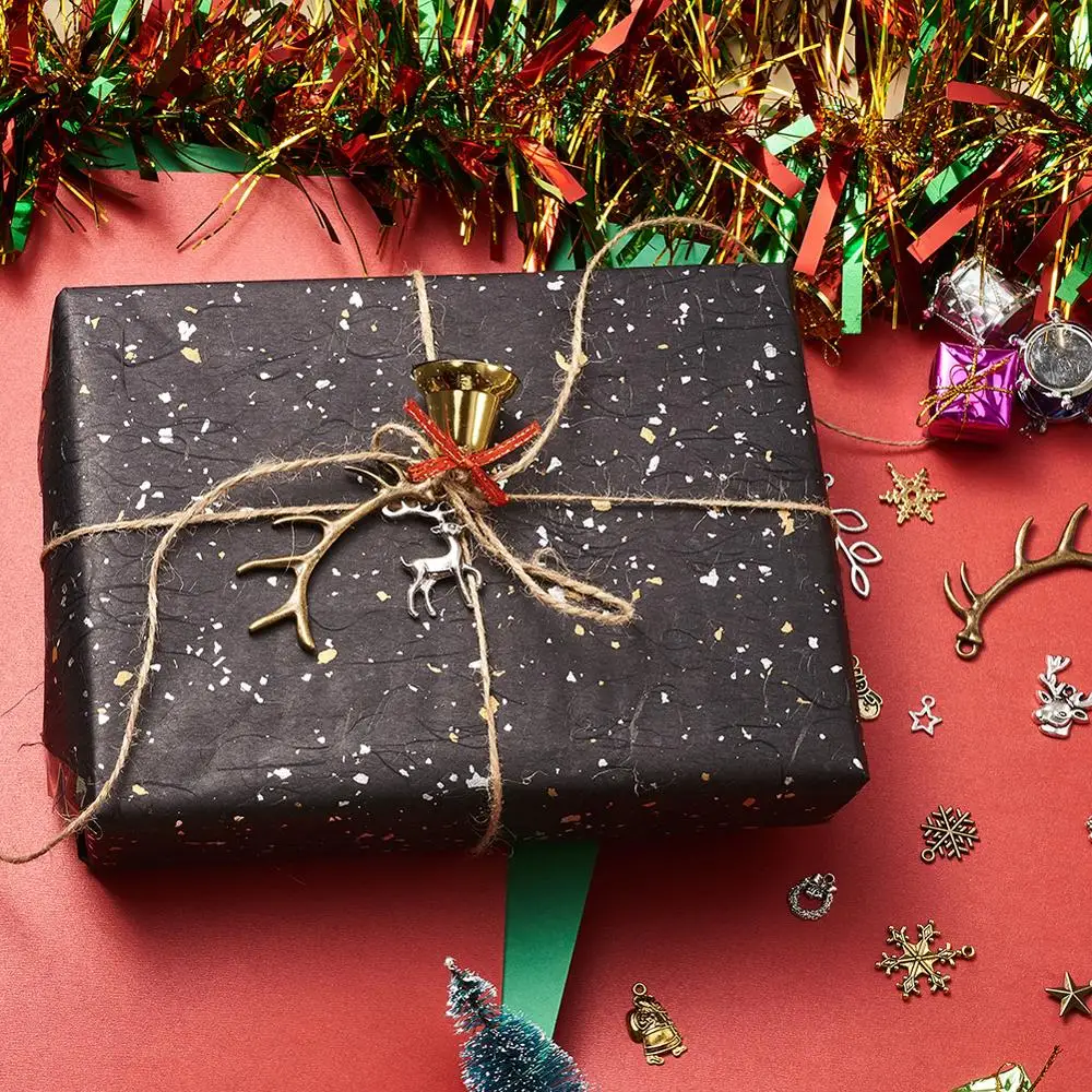 

1Set Christmas Theme Tibetan Style Pendants Charms For Jewelry Makings Mixed Shapes Mixed Color 18x11x2.5mm Hole: 2.5mm