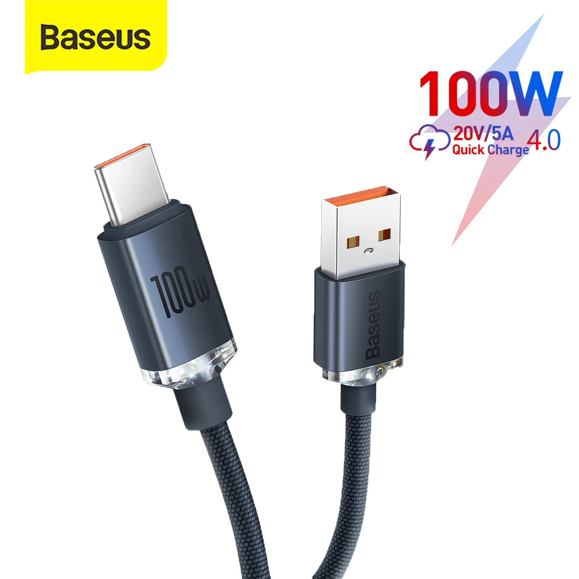 Baseus 100 Вт USB Type C кабель для Samsung Xiaomi Supercharge 5A Быстрая зарядка USB-C зарядный телефона -