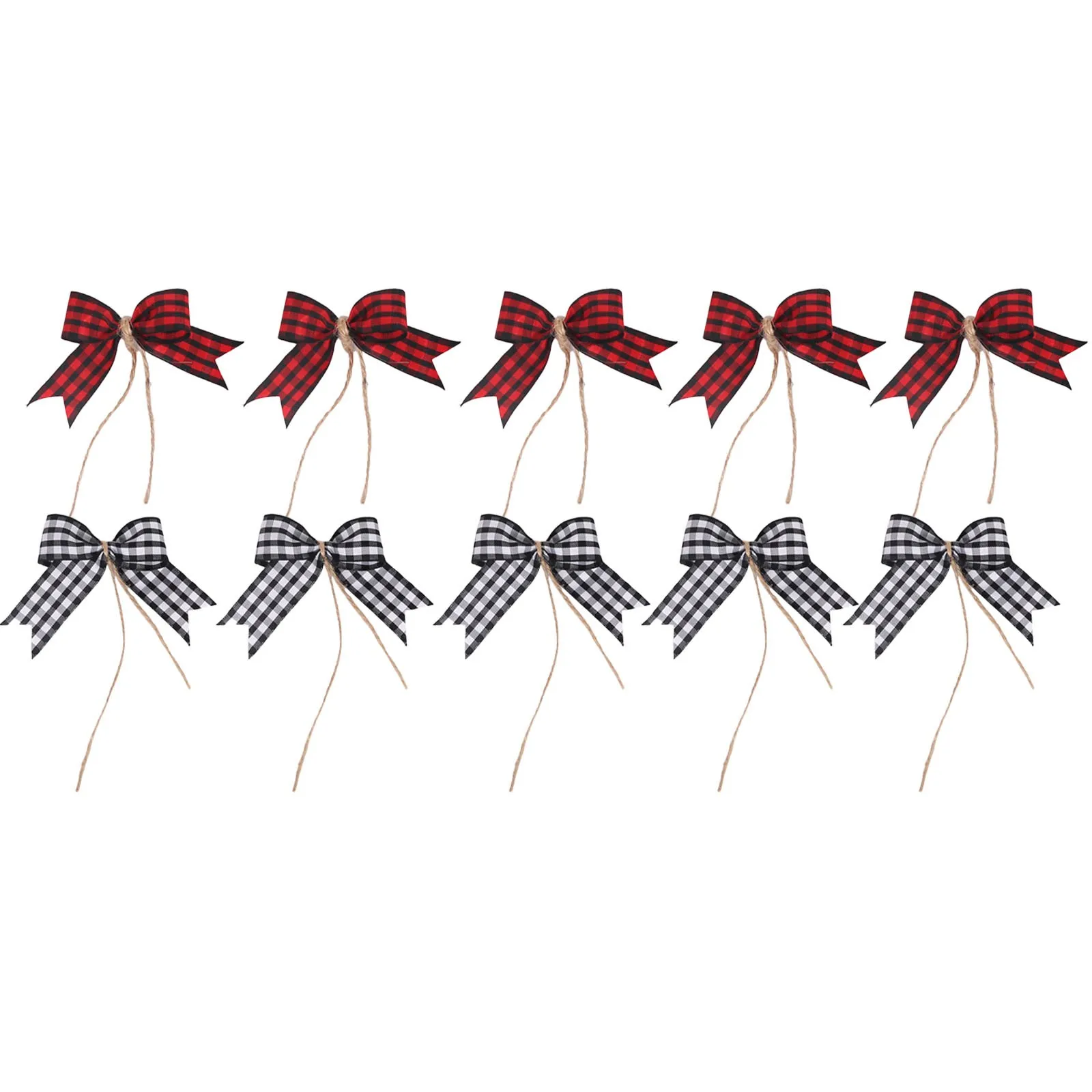 Рождественские елочные украшения рождественские с бантом 10 шт. домашний