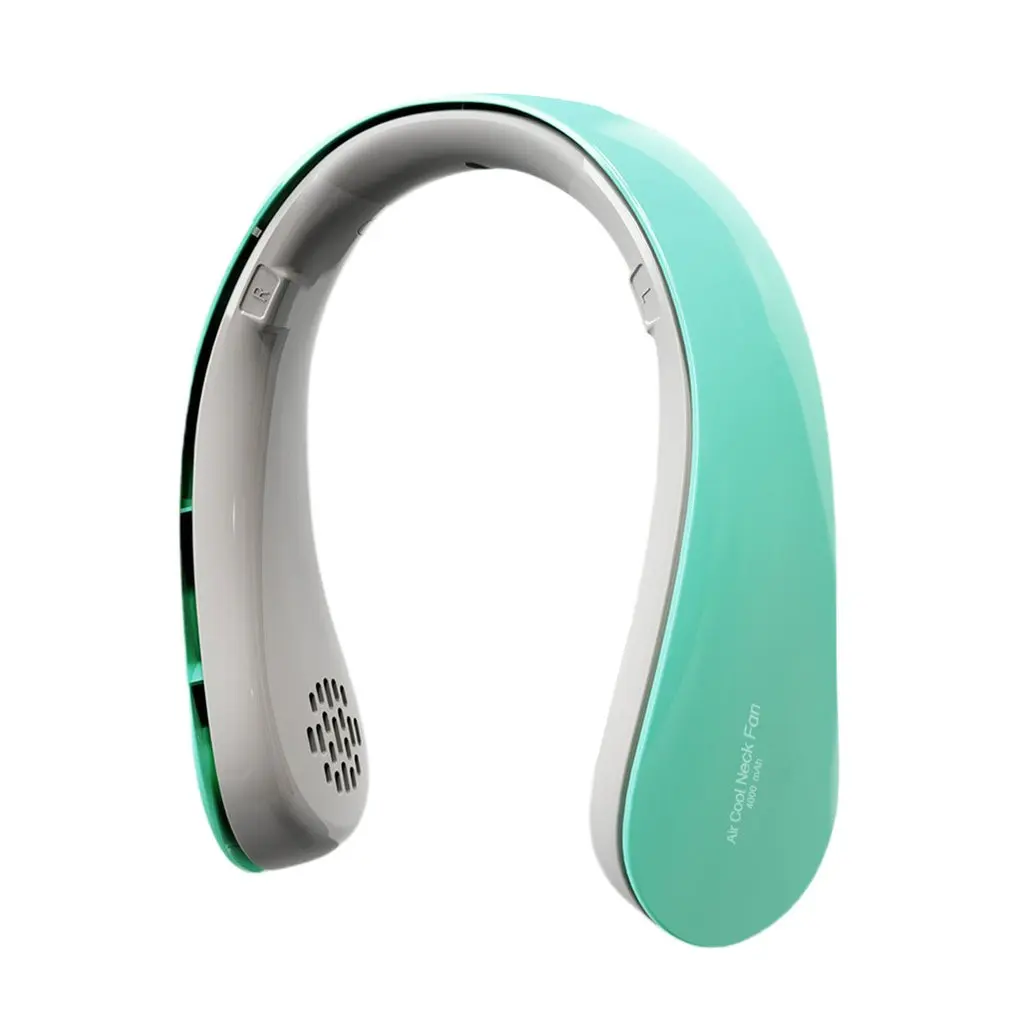 

Маленький вентилятор с подвесной шеей, два режима выдувания, 360 °, универсальный вентилятор с 4 вентиляторами, мощный ветер, сборная турбина ...