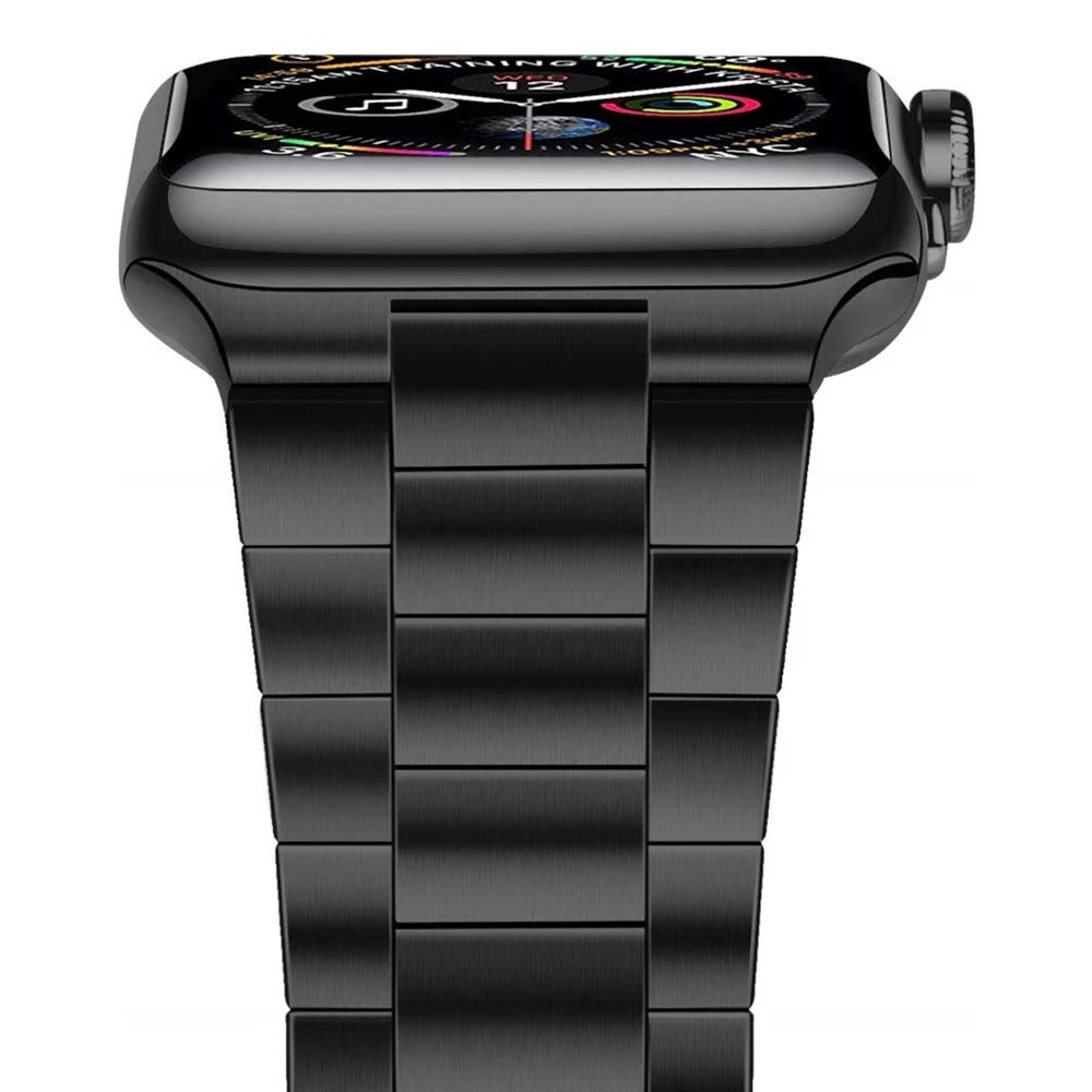 Роскошный металлический ремешок для Apple watch band 44 мм 40 42 38 316L браслет из нержавеющей