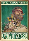 Я художник-тату, я сделаю вам часть моей души, металлические жестяные знаки, ретро плакат, жестяной знак для дома гаража