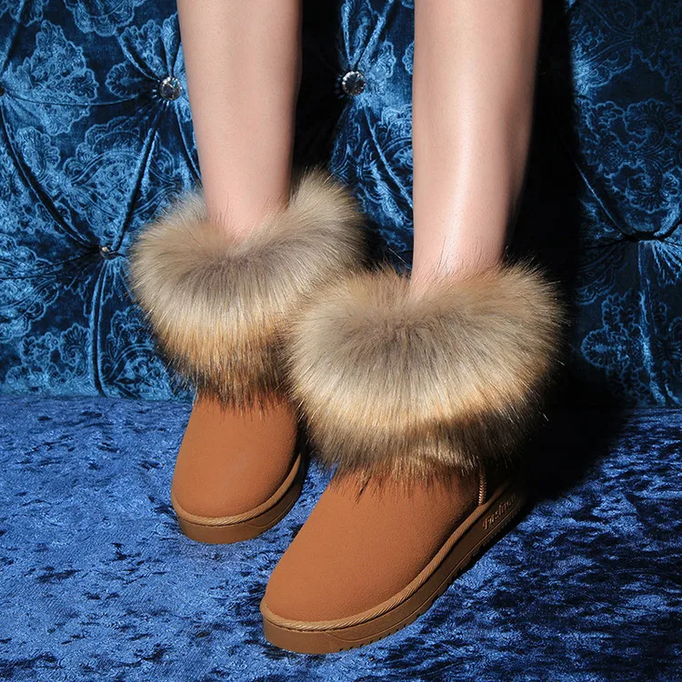 

Women Snow Boots Winter Boots Furry Ankle Boots Warm Winter Shoes Fur Shoes Thick Bottom Waterproof Long Fur Hot Sale Shoes