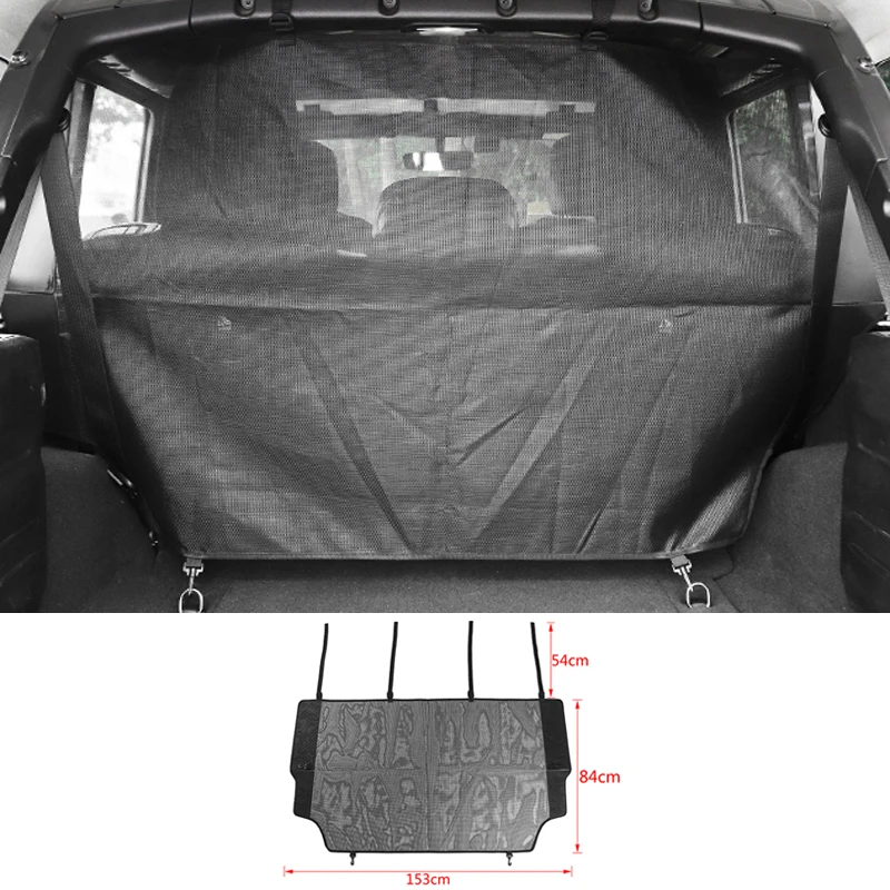 

Для Jeep Wrangler JK JL 2007-2019 разделение домашних животных забор багажник автомобиля груз безопасности внутренние молдинги сетка для Jeep Wrangler