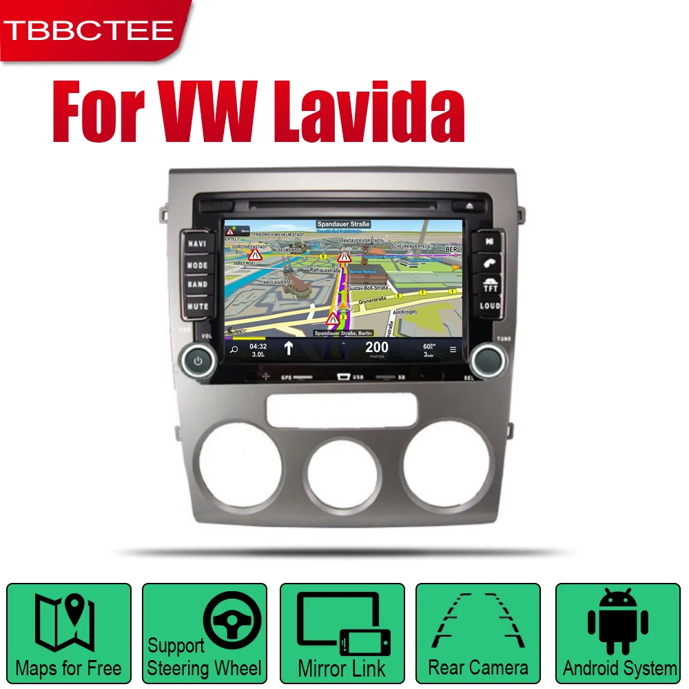 Автомагнитола TBBCTEE на Android 2 Din DVD для Volkswagen VW Lavida 2008 ~ 2012 автомобильный