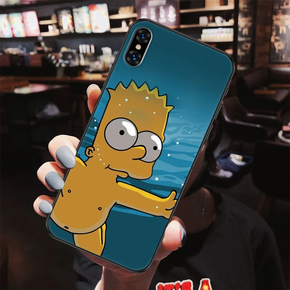 

Cartoon Homer J. Simpson Phone Case Cover Hull For iphone 5 5s se 2 6 6s 7 8 12 mini plus X XS XR 11 PRO MAX black pretty Etui