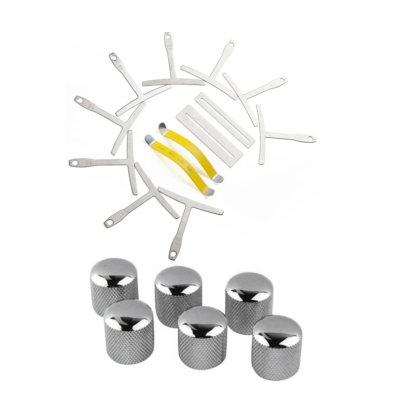 

Металлические инструменты для гитары Luthier-9 шт. измеритель радиуса под струнами и ручка громкости басов для электрогитары из цинкового спла...