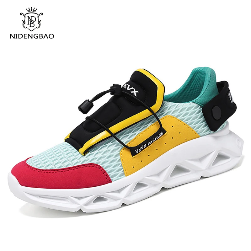 

2020 Autumn Chunky Sneakers for Men Casual Shoes Fashion Camouflage Men's Shoes Breathable Mesh Slip-on Loafer Zapatos De Hombre