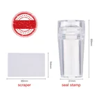 Штамп для ногтей Pinkiou, зеркальный штамп, прозрачный штамп для ногтевого дизайна со скребком, набор для штамповки ногтей из силикона