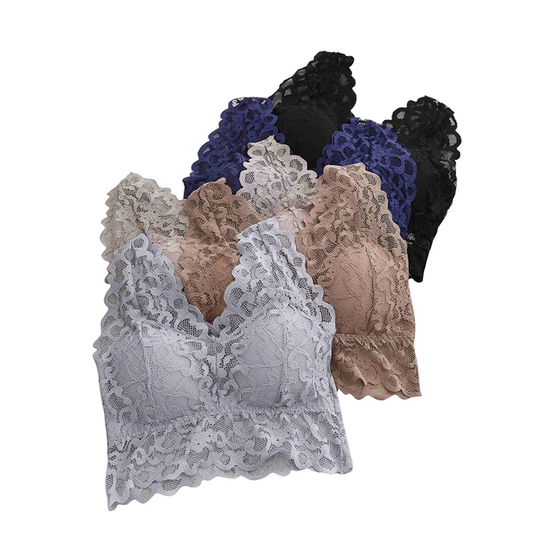 

Fashion Women Lace Beauty Back Wrapped Chest Strap Chest Pad Bottoming Anti-glare Ladies Camisole Underwear Tube Top