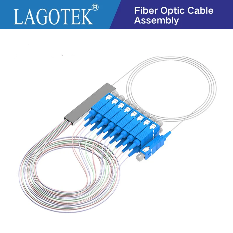 10 шт./лот 0 9 мм стальной трубчатый волоконно оптический PLC сплиттер 1x8 1x16 SC/UPC Mini