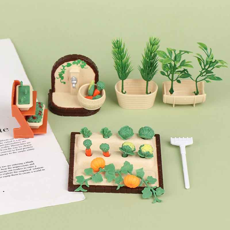 

1 комплект, детская коллекция весна ко дню рождения Семейные Пикник сцена игрушка кукольный дом для украшения сада, кукольный дом аксессуар...