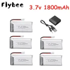 Аккумулятор Lipo 1800 мАч 3,7 в для радиоуправляемого дрона KY601S SYMA X5SC X5SW T04 F28, запасные части 903052 3,7 в, комплект зарядного устройства для перезаряжаемых батарей