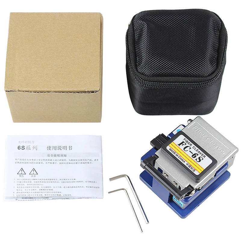 FC 6S Fiber Cleaver Cold Contact With 16 Blades FC-6S Metal Material FTTH Fiber Cable Cutter Knife Cleaver Tool