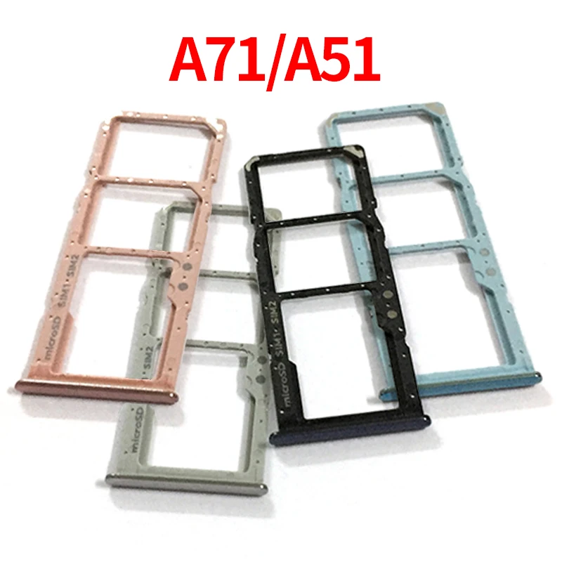 Держатель для Sim карты лоток карт SD Samsung Galaxy A51 A71 A515 A715 сменная деталь|Адаптеры SIM