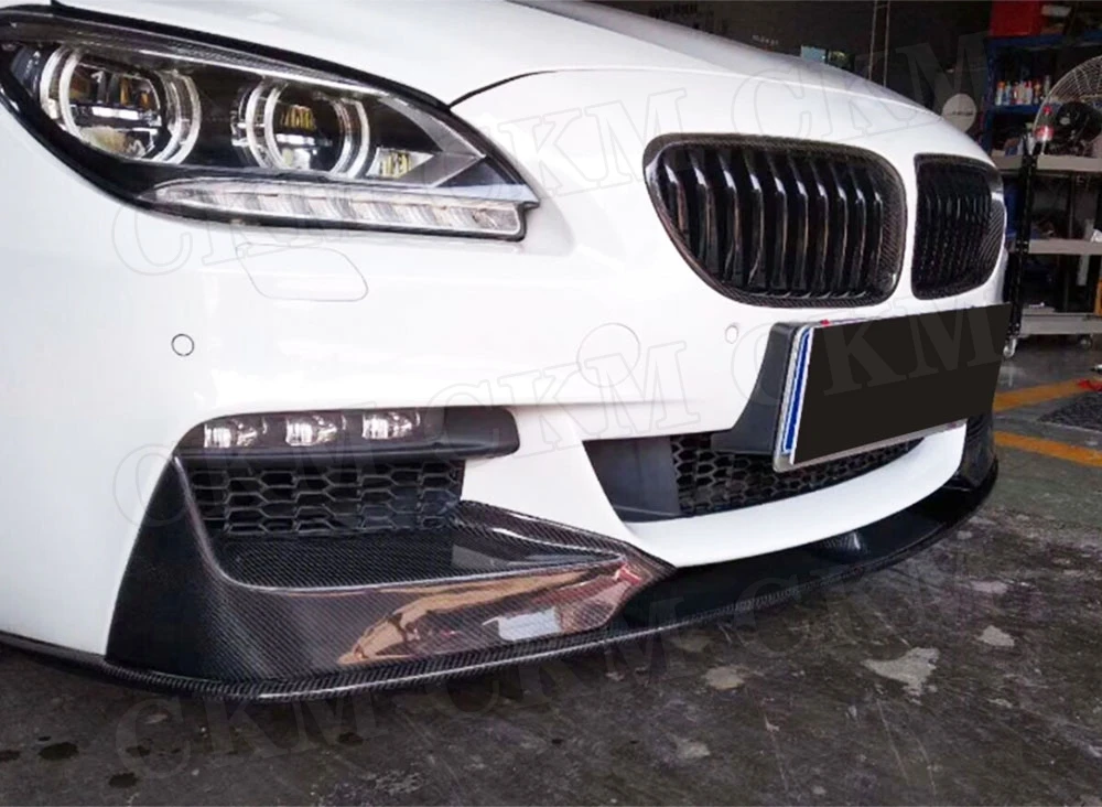 Передний бампер из углеродного волокна спойлер с разветвителями для BMW 6 серии F06