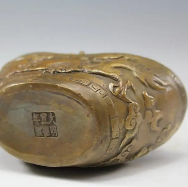 Медная Статуя медного слиток Будда Майтрея антикварная статуя старого Будды Бог