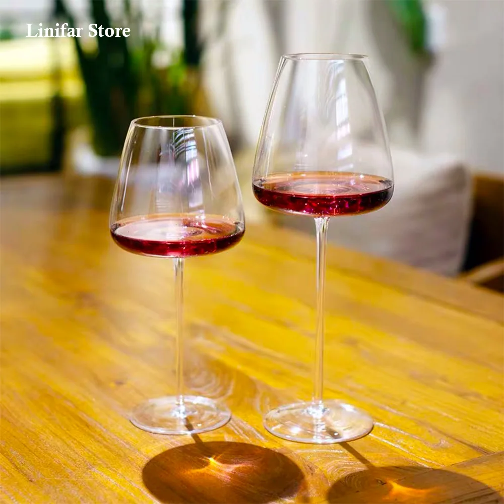 1 шт. большое бокал для вина хрустальная вода Бордо бордовое стекло es прозрачные