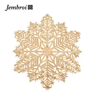 Рождественская Подставка под стаканы золотого и серебряного цвета со снежинками, столовые приборы для кухни, аксессуары для кофейных столов, посуда