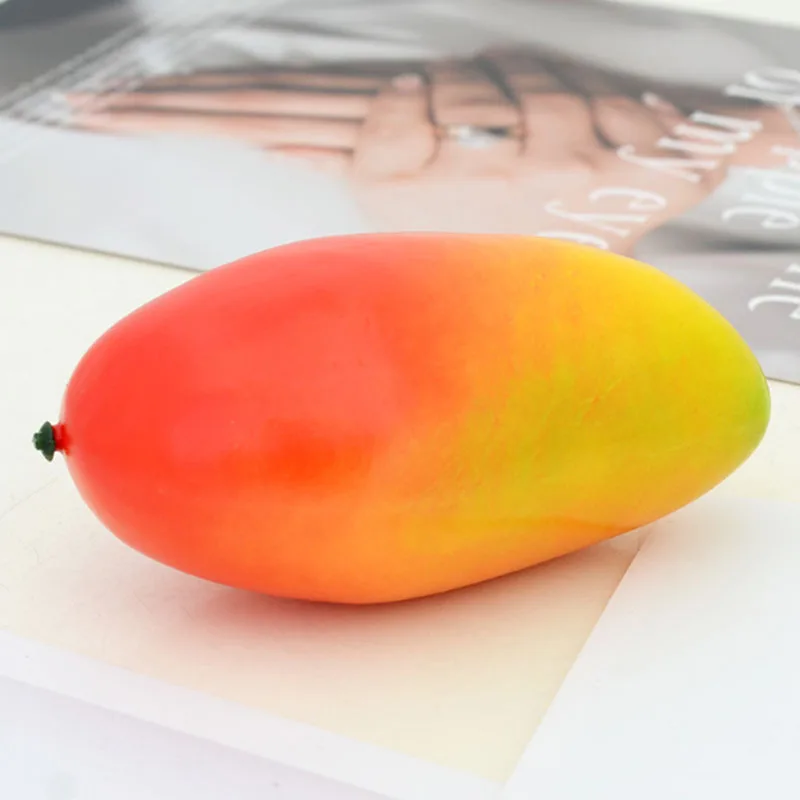 Mango Искусственный персик поддельные фрукты украшения дома муляж лимона Орнамент Ремесло еда фотографии реквизит - Цвет: Mango