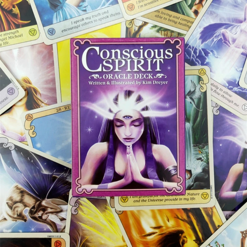 

Conscious Spirits Oracle Deck 45 Cards Deck Tarots Board Game Divination Fate 124F