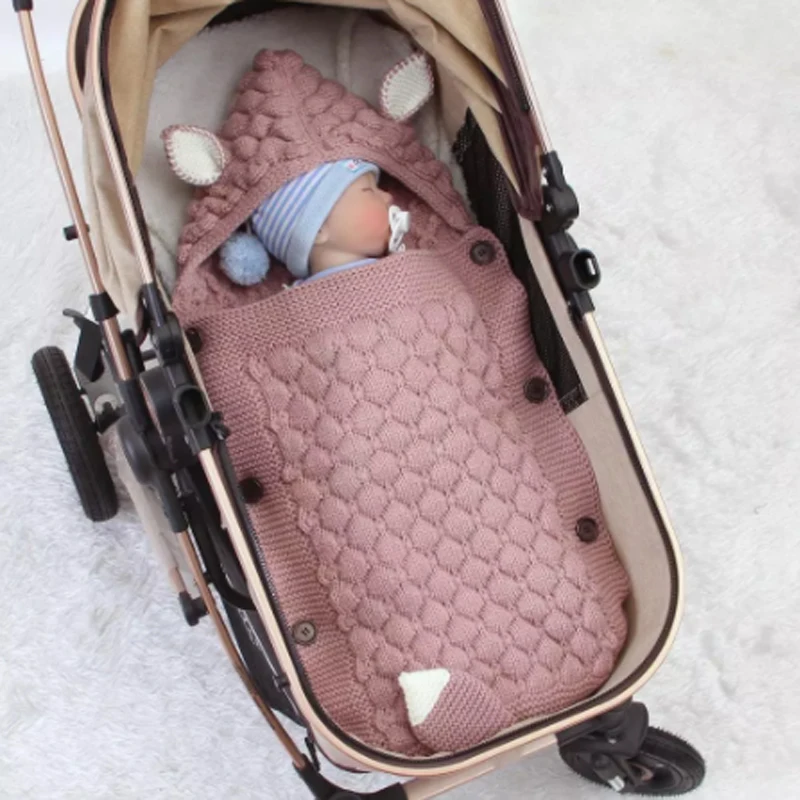 

Baby Sleeping Bags Envelopes 0-6M Newborn Bebes Swaddle Wrap Sleepsacks for Stroller 75*35cm Infant Kids Accessories Cartoon Fox