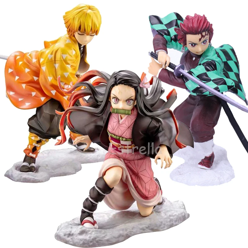 

15cm Anime Figurine Demon Slayer Figure Fight Ver. Kamado Tanjirou Nezuko Agatsuma Zenitsu Figure PVC Action Figure Model Toys