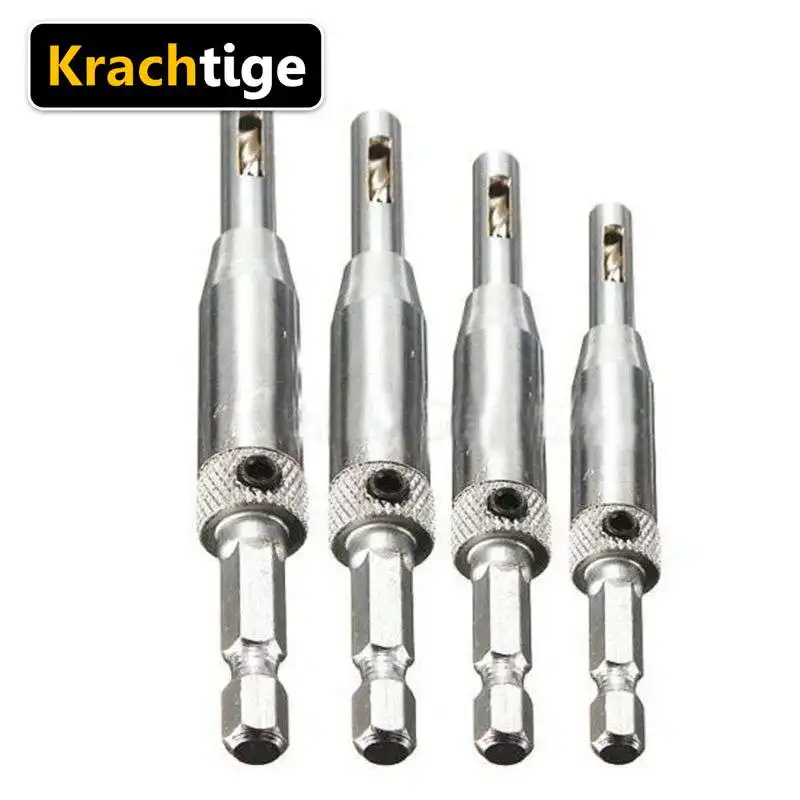 Krachtige 4 шт. сверла Инструменты дырокол HSS Самоцентрирующийся шарнир аппаратные