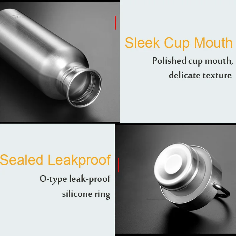 Герметичная Бутылка Для Воды Из Нержавеющей Стали без изоляции БФА с одной