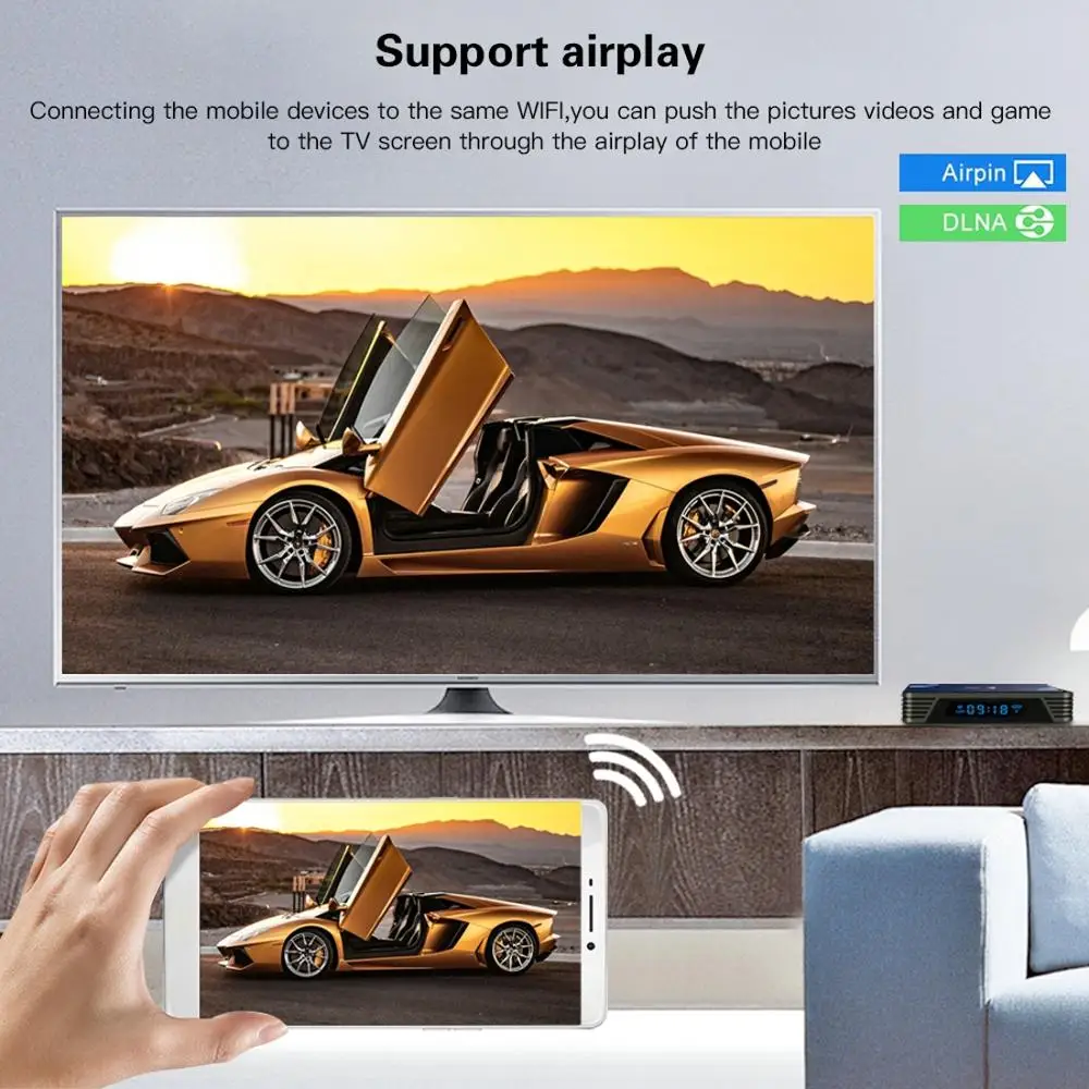 ТВ-приставка LEMADO LET1 Android 9 0 RK3318 4 Гб 64 4K Netflix Youtube Google Voice Assistant Breathing light TV Box |
