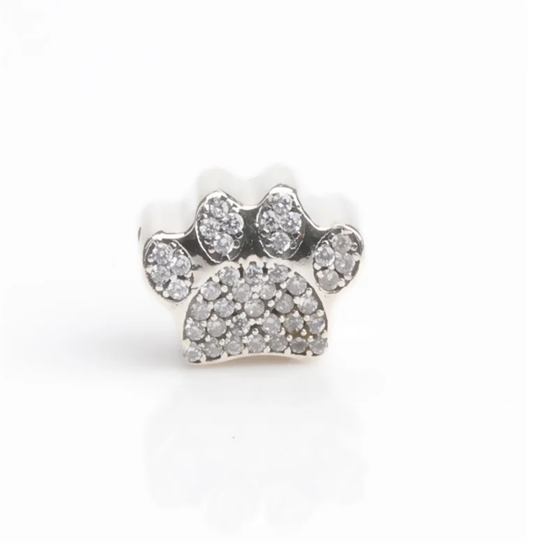 Оригинальный 925 пробы серебряный шарм из бисера Домашние животные собака кошка