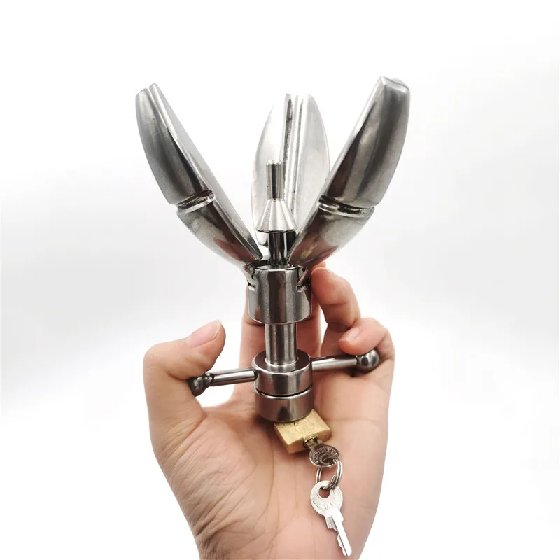 Открывающиеся анальные пробки из нержавеющей стали 304 тяжелый анус с замком и