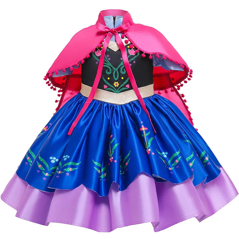 

Beauty Cosplay Dress For Girl Christmas Carnival Mesh Princess Dress Children Summer Tutu Dresses Dressy Party Ball Gown 3-10 Y