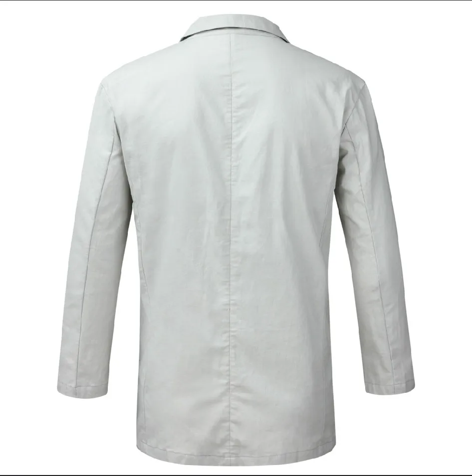 HEFLASHOr Hot MEN Slim Fit Linen Blend Blazers Business Suits Solid Color Dress Suit Long Sleeve Blazer Jacket | Мужская одежда