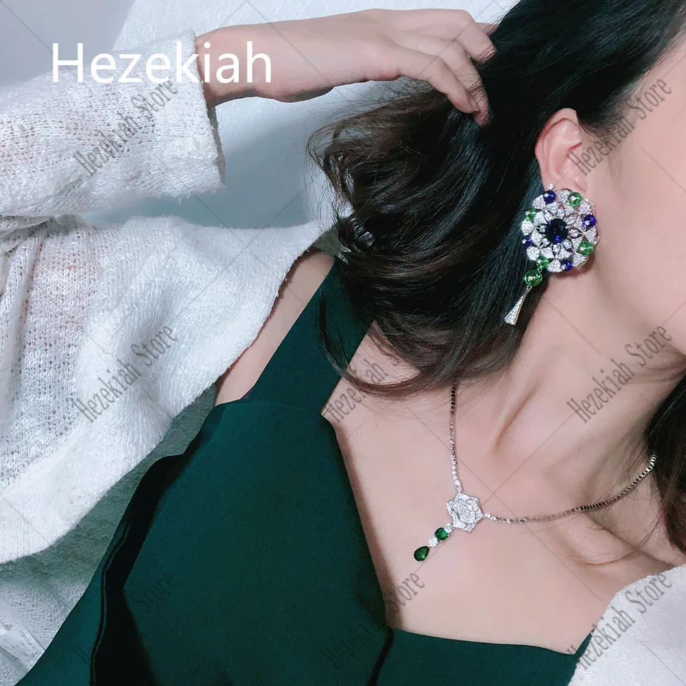 Роскошные женские серьги Hezekiah свадебные высокого класса с цветами знаменитостей