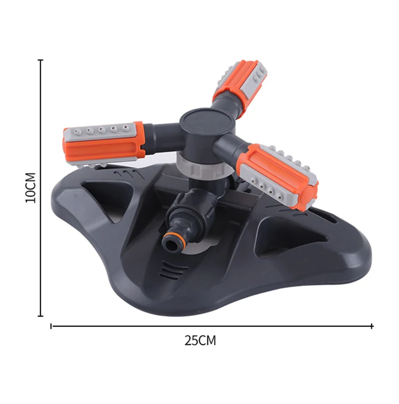 

360 Rotating Garden Sprinkler 3 Arms Automatic Grass Lawn Watering Grass Lawn Rotary Nozzle Rotating Garden Irrigation Supplies