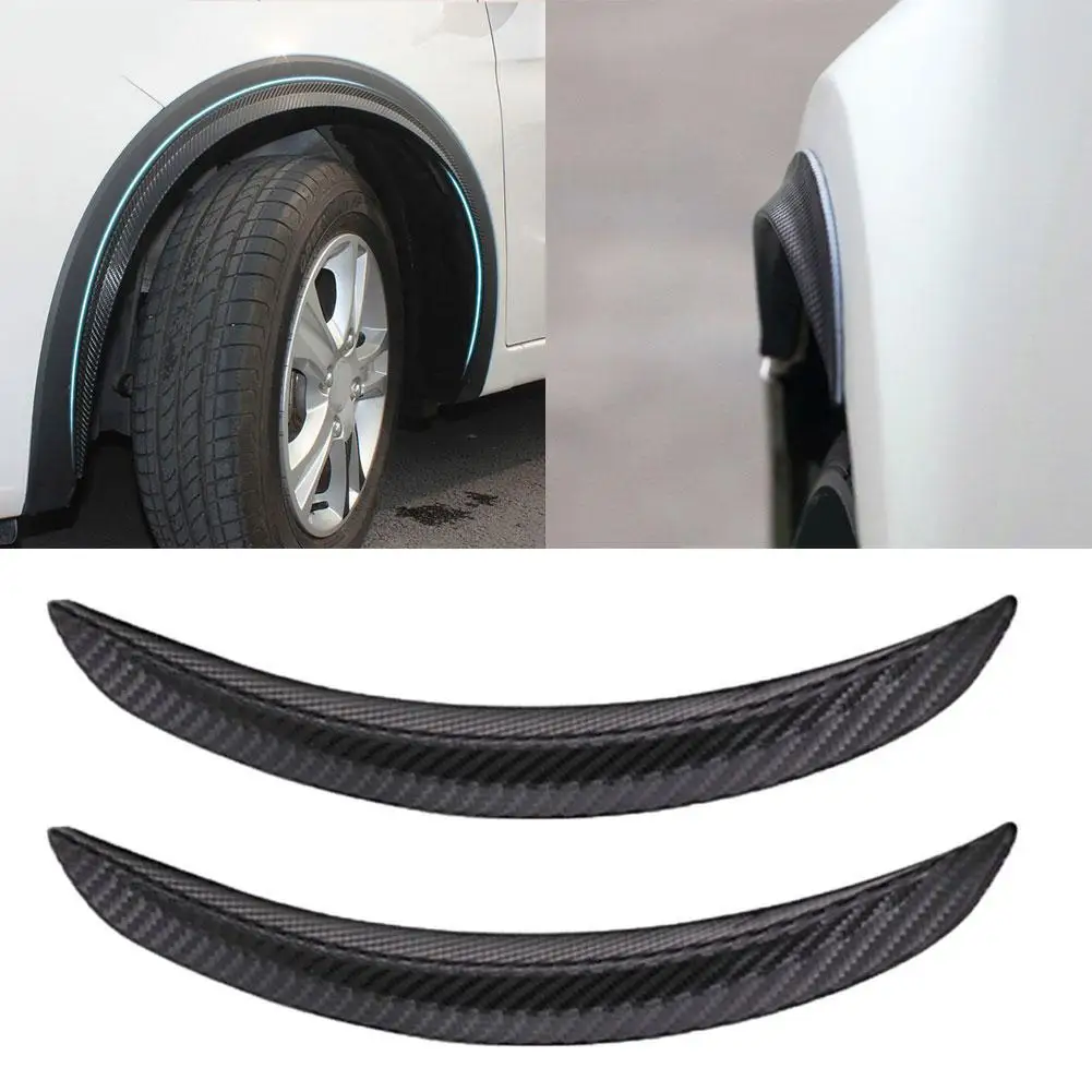 

2Pcs 42cm Carbon Fiber Car Fender Flares Arch Wheel Eyebrow Decoration Strips Car Accessories