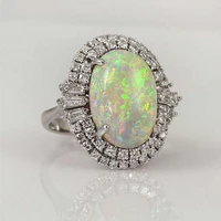 size 6 10 fashion oval cut opal rings jewelry women wedding engagement ring
