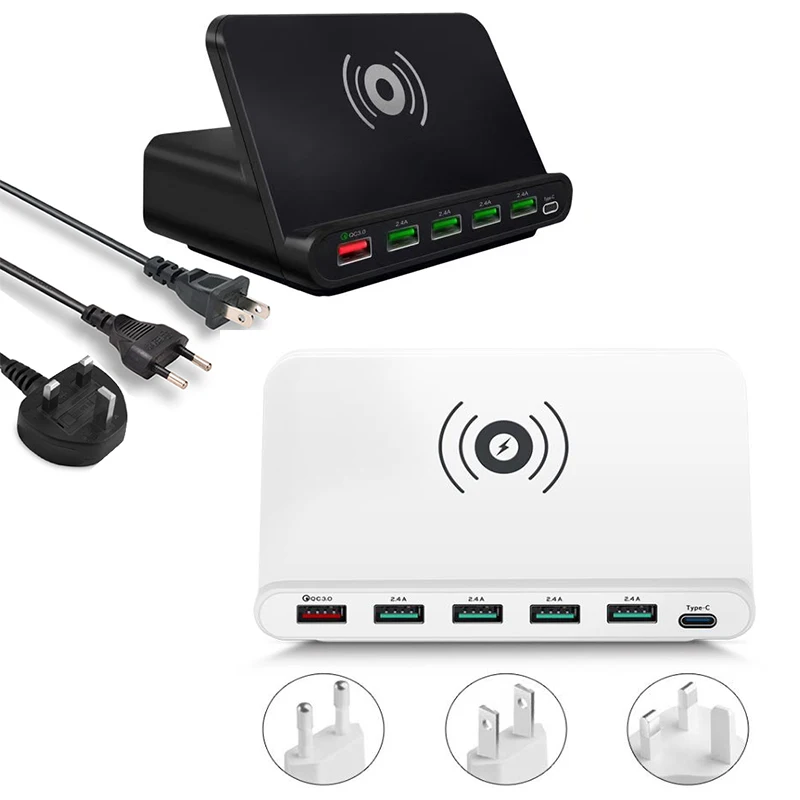 Зарядная Станция многофункциональное многопортовое мульти быстрое USB зарядное