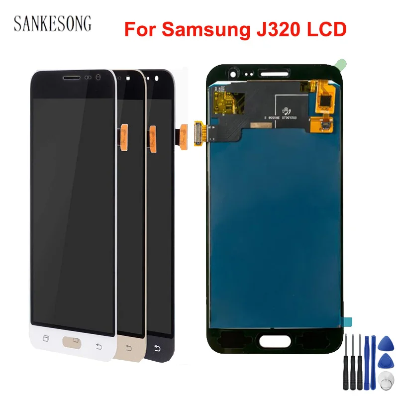 Для samsung Galaxy J3 J320 ЖК-дисплей кодирующий преобразователь сенсорного экрана в сборе для GALAXY J3 J320 J320FN ЖК-дисплей Замена