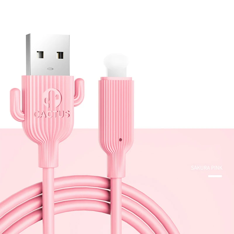 Micro USB кабель 2.4A кактус Быстрая зарядка для передачи данных HuaWei samsung Xiaomi Android