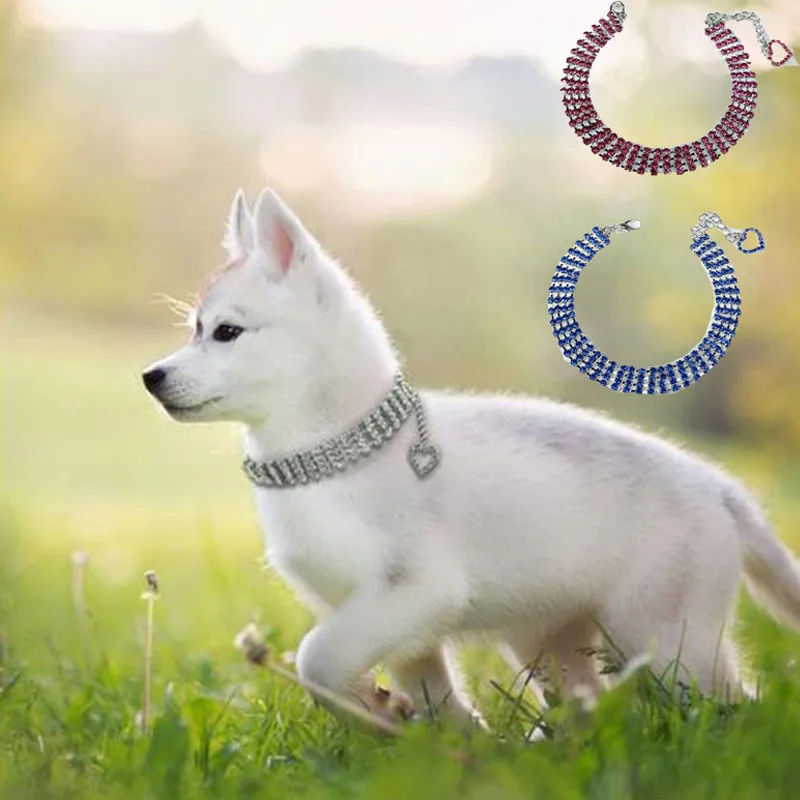 Ошейник для собак с подвеской в форме сердца элегантный аксессуар маленьких и средних чихуахуа Йорка 3