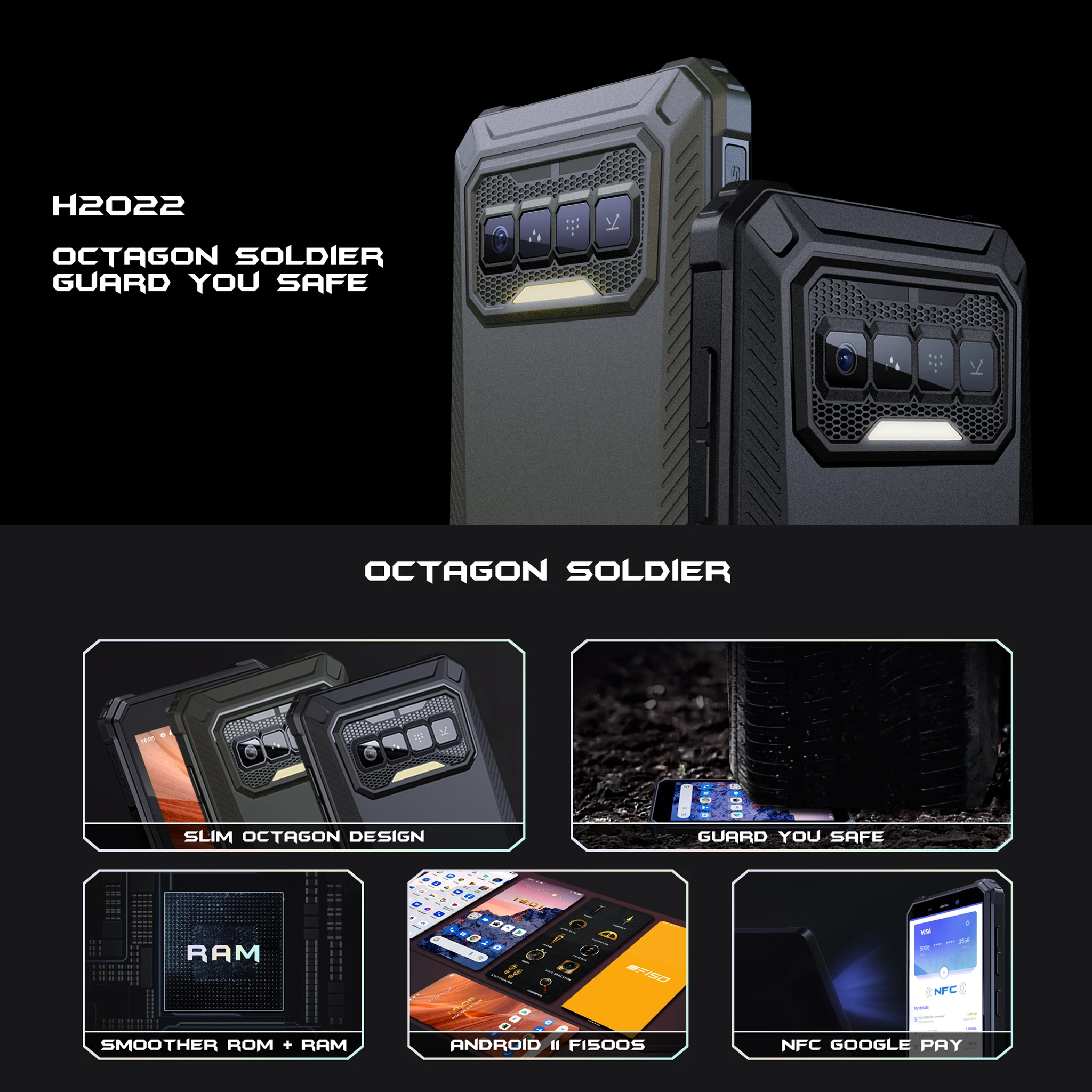 IIIF150 H2022 Rugged NFC Smartphone 5.5
