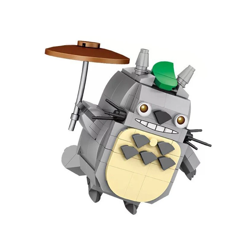 LOZ 1463 аниме Мой сосед Тоторо кошка животное Зонт 3D модель DIY мини блоки кирпичи