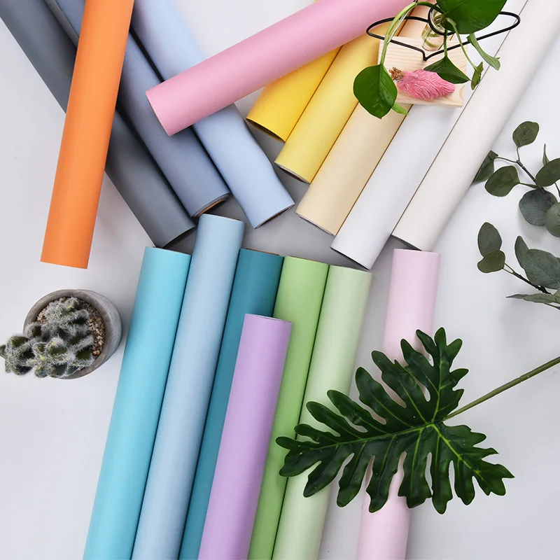 Однотонные самоклеящиеся обои водонепроницаемая настенная художественная